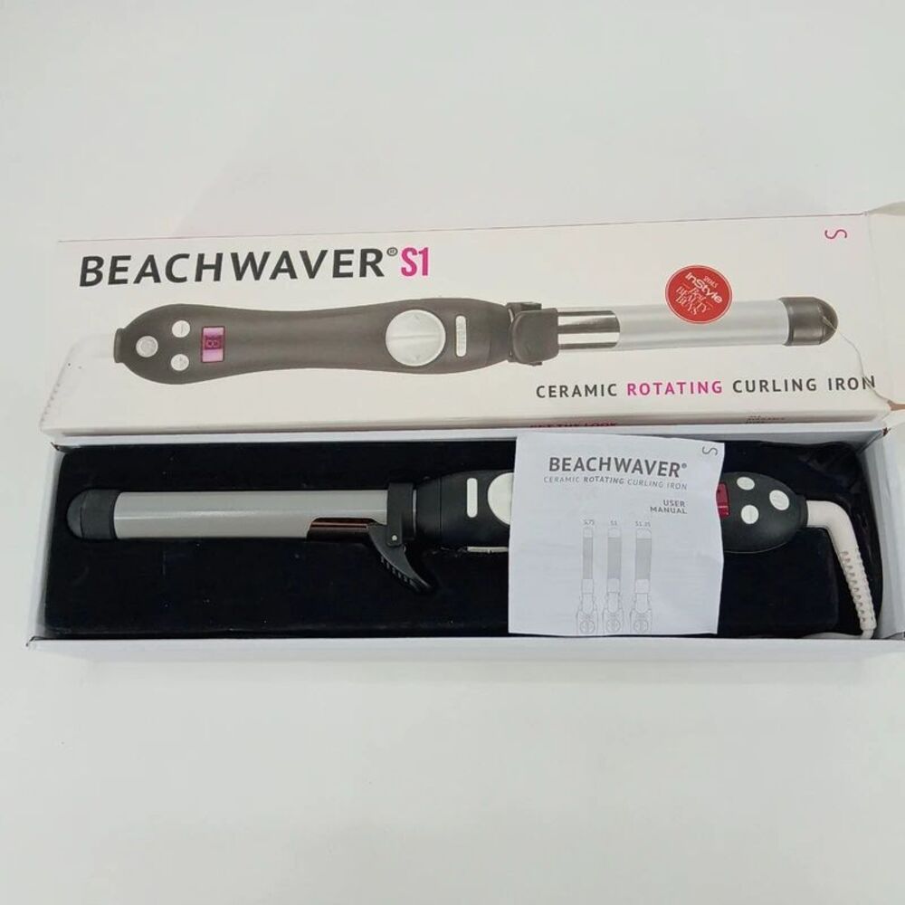 Beachwaver S1 Ceramic Rotating Curling Iron 1" Automatic Open Box